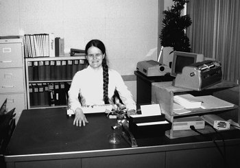 Gudrun in her office