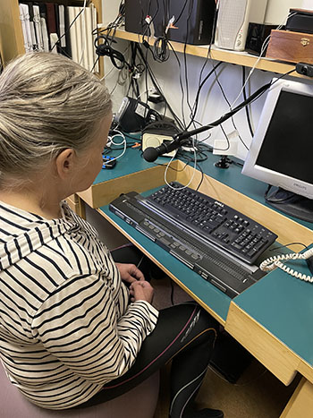 Gudrun in her office